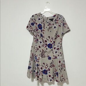 Banana Republic Gray Floral Mini Dress